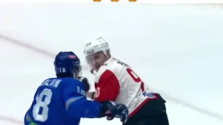 Барыс vs Авангард!!! Очень жесткая драка!!! Хоккей!!!