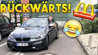 McDonalds PRANK | RÜCKWÄRTS IN DEN MCDRIVE