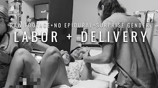 Raw labor + delivery vlog | SURPRISE gender | NO epidural Vbac