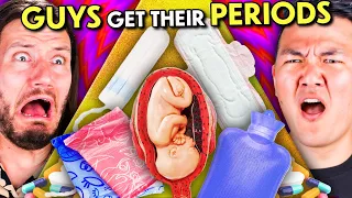 Guys Get Their Period For The First Time! | Guys React