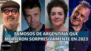 Famosos de Argentina que murieron SORPRESIVAMENTE en 2023