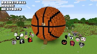 SURVIVAL BASKETBALL HOUSE WITH 100 NEXTBOTS in Minecraft - Gameplay - Coffin Meme