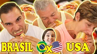 🇧🇷 DIFERENÇAS ENTRE CACHORRO QUENTE BRASILEIRO E AMERICANO (Gringo experimentando)