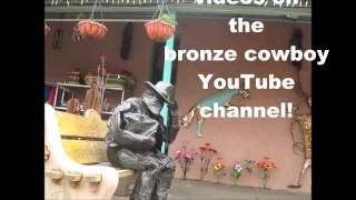 Funny Bronze Cowboy statue surprise   17