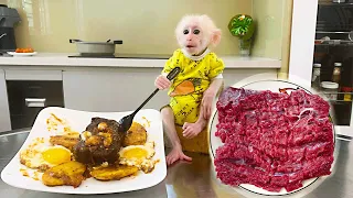 Chef Bibi Monkey Cooks Top Class Steak