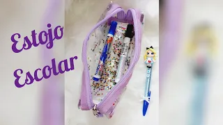 estojo escolar com glitter (passo à passo)