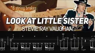 SRV - Look at Little Sister solo Live in Austin (Guitar lesson with TAB)