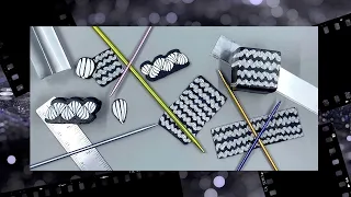 Zentangle Styled Polymer Clay Cane: The Asian Fans Cane