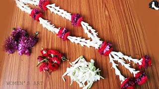 இனி பூ கட்ட கவலைப்பட தேவையில்லை ! சூப்பர் ஐடியா இதோ / Tuberose Garland making at home / sampangi poo