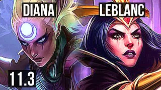 DIANA vs LEBLANC (MID) | 66% winrate, 12/2/6, Legendary, Rank 10 Diana | TR Challenger | v11.3