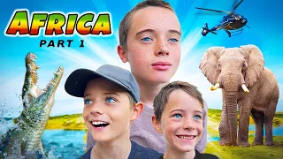 Kids Wild Africa Adventure! Feeding crocodiles, elephants & zip-lining