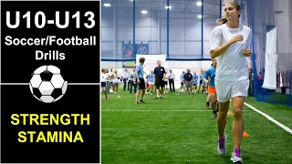 CONDITIONING DRILLS WITH BALL | How to Coach Soccer for U11 U12 U13 Age Groups