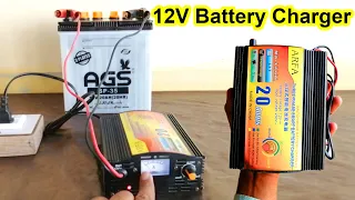 How to charger 12V battery with AC 220V current best 12V Battery charger 20A ampere