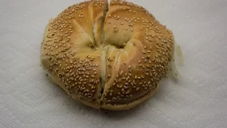 Sesame Seed Bagel w/Cream Cheese & Onions #1 of 101 Different Bagel Challenges