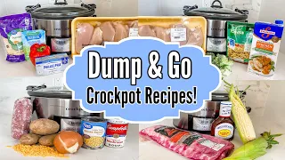 6 DUMP & GO CROCKPOT DINNERS | The EASIEST Tasty Slow Cooker Recipes! | Julia Pacheco