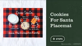 COOKIES FOR SANTA PLACEMAT: How To Iron-On with HTV, Easy Press, and Cricut Maker.