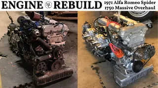 Completely Rebuilding 1974 Alfa Romeo Spider 1750 Engine. Project Alfa Spider Part 3.