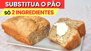 PÃO ZERO CARBOIDRATOS de 2 INGREDIENTES! Fácil, Sem Farinha, + Fibras e Proteínas (Low Carb!