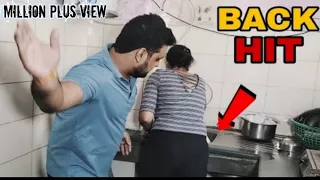 Back Hit || Prank on wife|| HIT ON BACK || EXTREME PRANK ON WIFE || WE R CRAZY