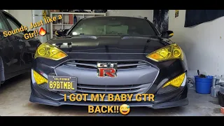 MY GENESIS COUPE BABY GTR IS BACK!!