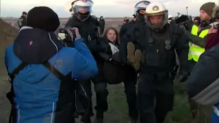 Greta Thunberg Arrested at German Coal Mine Protest