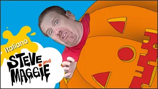 La Zucca di Halloween per bambini con Steve and Maggie Italiano | Video per imparare l’italiano