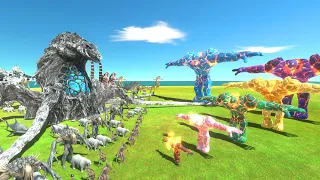 Golem Of Evolution VS White Team - Animal Revolt Battle Simulator