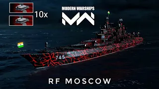 Modern Warships : RF MOSCOW - with 10x Oerlikon HEL- Most Powerful Airdefense equipped in this ship
