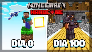 Sobrevivi 100 Dias em UM BLOCO no Minecraft Hardcore - O FILME