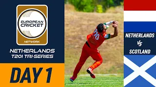 🔴 ECN Netherlands T20I Tri-Series, May 2024 | Day 1 | Netherlands vs Scotland | 18 May 2024