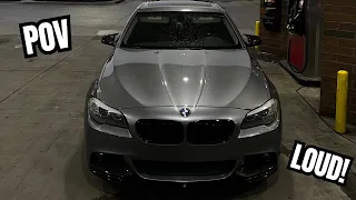 TUNED BMW F10 NIGHT TIME POV *SUPER LOUD*