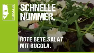 Schnelles Rote Bete Salat-Rezept mit Zitrone, Currybutter und Rucola von Steffen Henssler