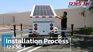 Solar Panel and ground Deployment of the Solar Trailer. How to deploy the 123-SG-1 Solar Generator