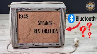 1948s Wooden Speaker Restoration & Transformation - Bugs and Spider Web Inside!