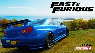 700hp "Paul Walker" Nissan Skyline GTR R34 Destroys Supercars - Forza Horizon 4