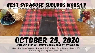 WSSW Worship for 10/25/2020: Heritage Sunday