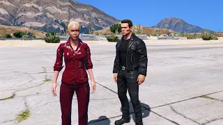 GTA 5 Terminator T-800 vs Terminator T-X