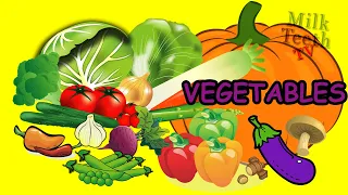 Learn Vegetable Names in English with Pictures | Kids Class 1 Vegetables Vocabulary 50 Veggies List