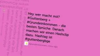 Zu Guttenberg bei Twitter ...und das Grundeinkommen