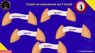 Слова з наголосом на І склад (авторка відеоуроку - Тетяна Бутурлим)