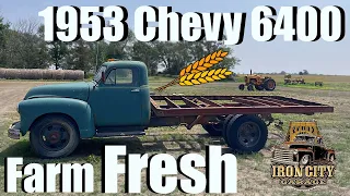 Will it run?? 1953 Chevy 6400. Fresh off western farm. Satisfying transformation!