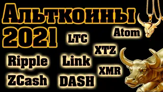 АЛЬТКОИНЫ 2021 (XRP, LINK, ATOM, ZEC, XMR, XTZ, DASH, LTC)