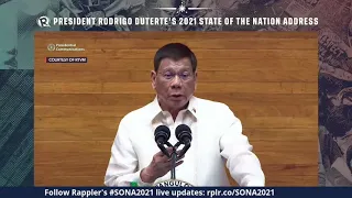 In his SONA 2021, Duterte says he wants to reassign ABS-CBN's frequencies