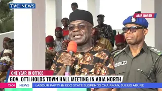 Gov. Otti Holds Town Hall Meeting in Abia North to Celebrate One Year in Office