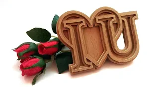 The best gift for valentine's day - scroll saw project for beginners "I Love You"