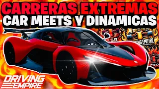 🔴DIRECTO🔴 ¡LAS CARRERAS MAS EXTREMAS DE TODO DRIVING EMPIRE! ☠️ | 🔥 ¡CAR MEETS DINAMICAS Y MAS! 🔥