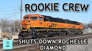 Rookie crew shuts down Rochelle, IL train traffic causing afternoon rush for the railfans