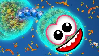 🐍wormate io | worms zone io | Giant Slither Snake Top 01 | Epic Worms Zone Best Gameplay😱😱