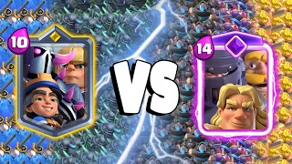 PEKKA + LITTLE PRINCE Vs MEGA KNIGHT + GOLDEN & EVOLVED KNIGHT | 3V3