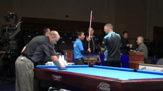 2016 US Open 9 Ball ~ Tuesday ~ Jason Shaw and Alex Pagulayan pose for fan pics